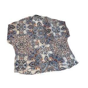 Paisley Print Short Sleeve Kimono